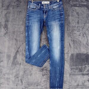 BKE Denim Culture Jeans Womens 29x30.5 (Tag 26R) Blue Skinny Stretch Medium Wash